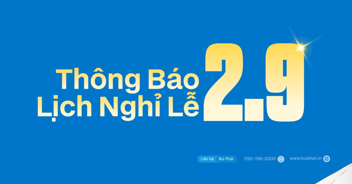 THÔNG BÁO NGHỈ LỄ QUỐC KHÁNH 2/9