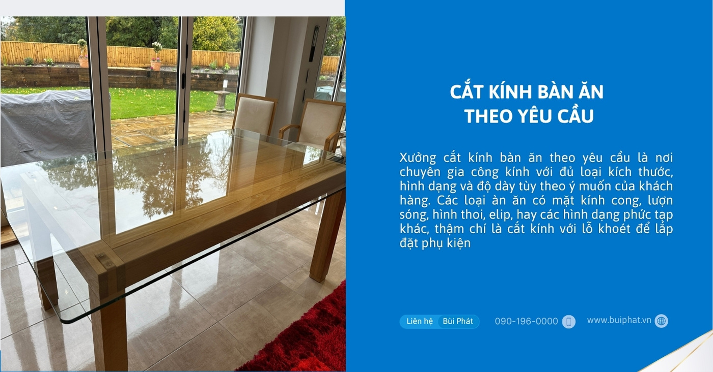 Cắt kính bàn ăn Cắt kính bàn ăn