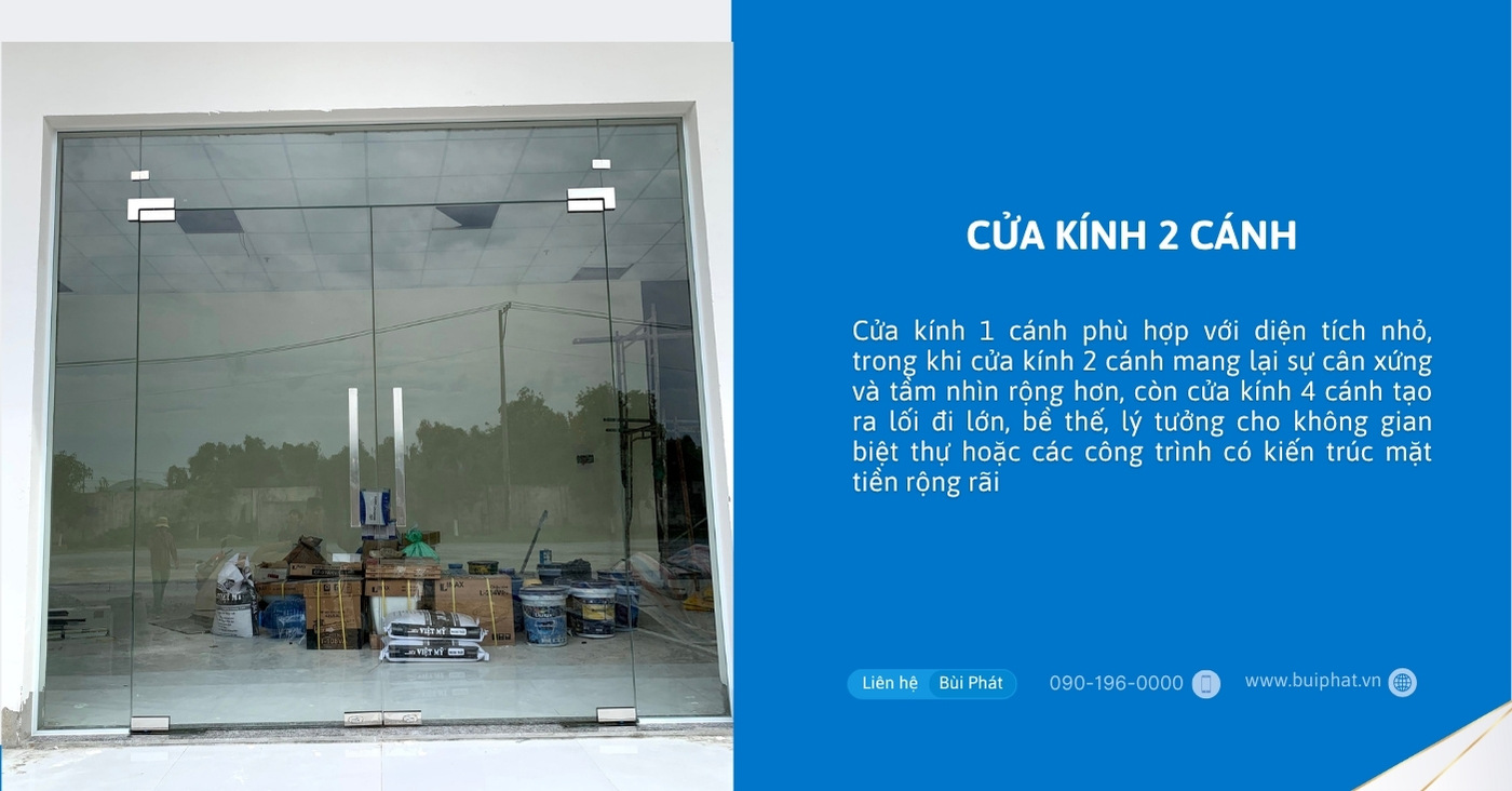 Cửa kính 2 cánh Cửa kính 2 cánh