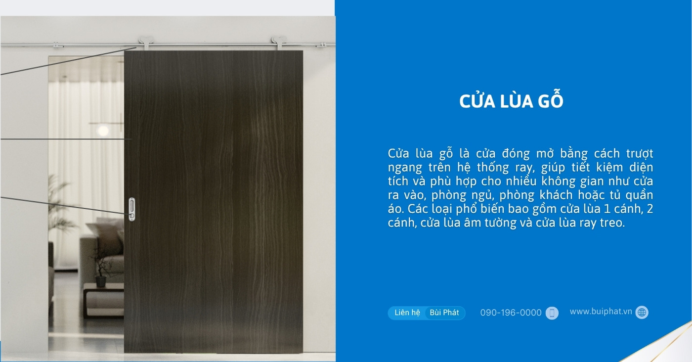 Cửa lùa gỗ