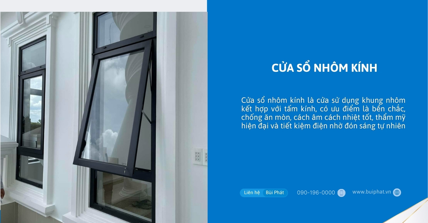 Cửa sổ nhôm kính Cửa sổ nhôm kính