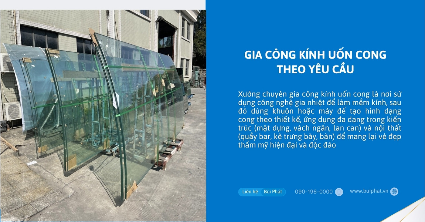 Gia công kính uốn cong