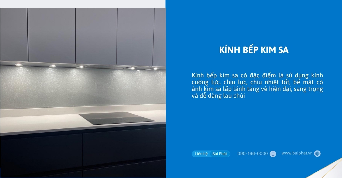 Kính bếp kim sa