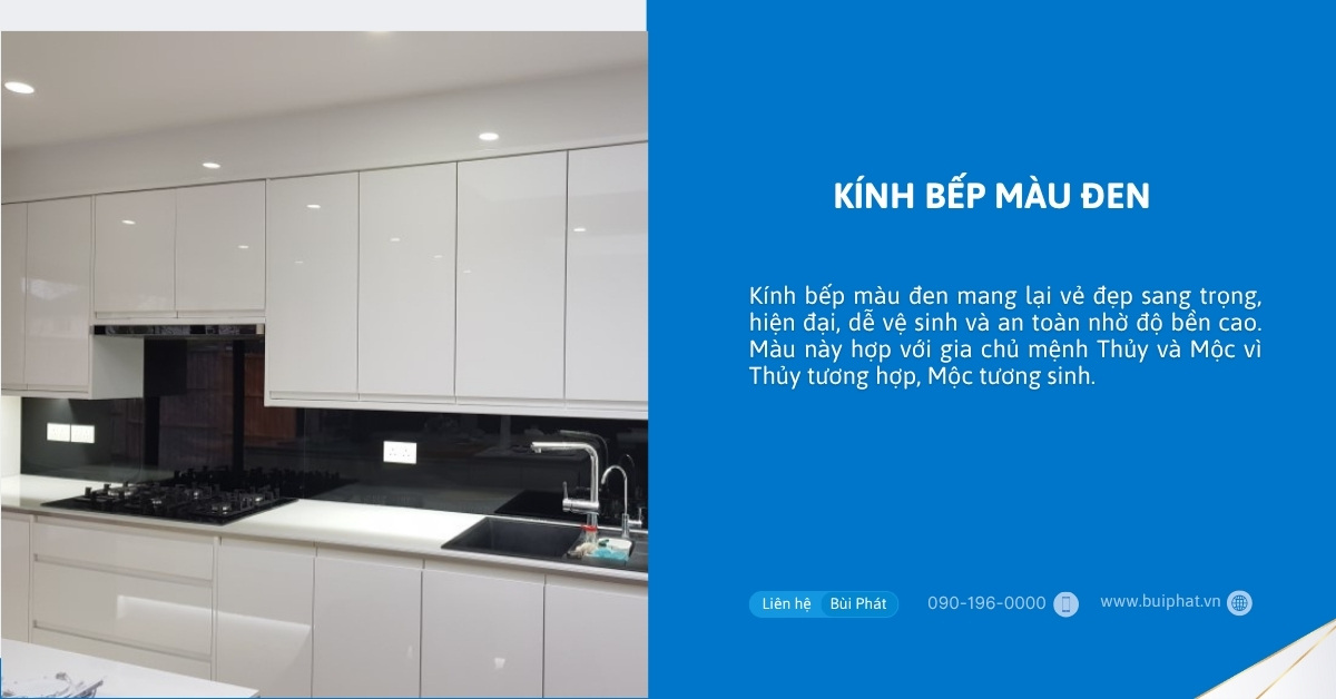 Kính bếp màu đen