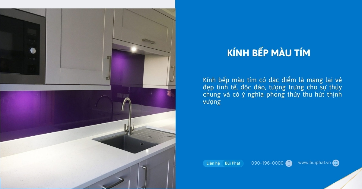 Kính bếp màu tím
