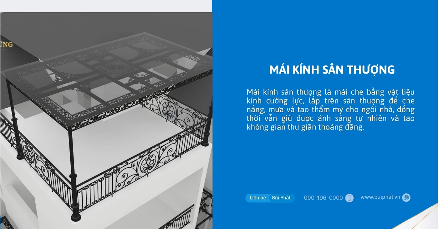 Mái kính sân thượng