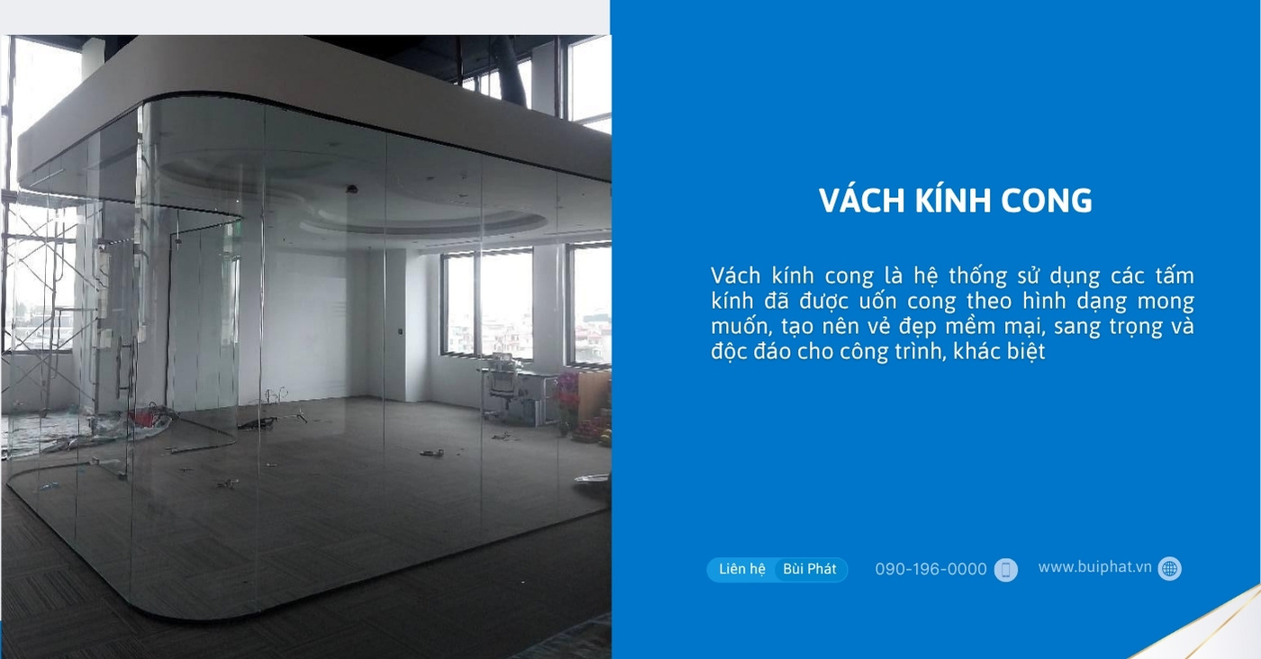 Vách kính cong Vách kính cong