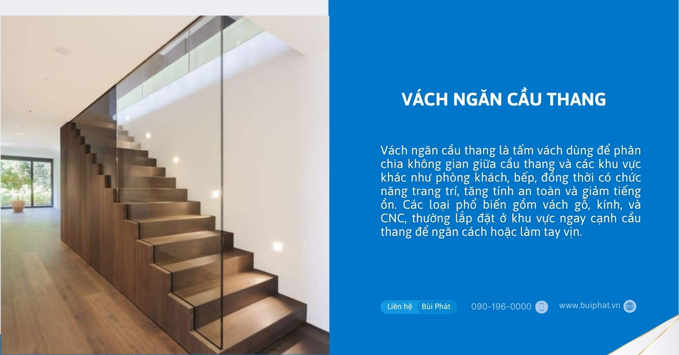 Vách ngăn cầu thang Vách ngăn cầu thang