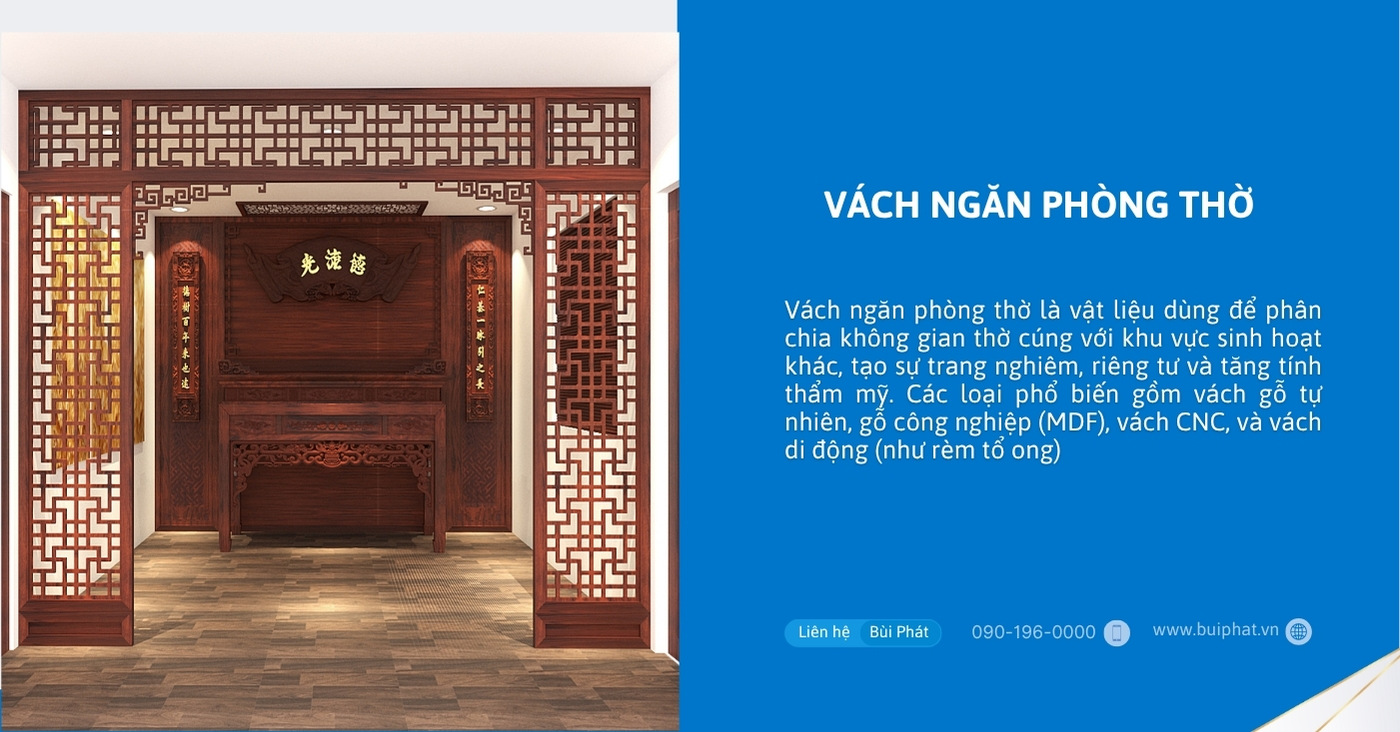 Vách ngăn phòng thờ