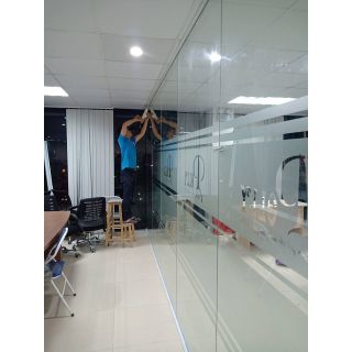Thi công vách kính cường lực văn phòng 65m2 tại Nguyễn Xiển, Hà Nội