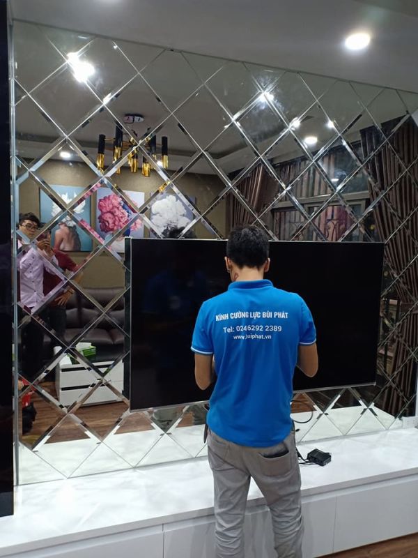 Lắp đặt 2 bộ cửa kính thủy lực 16m2 tại Cầu Giấy (bản lề VPP, khung 38)