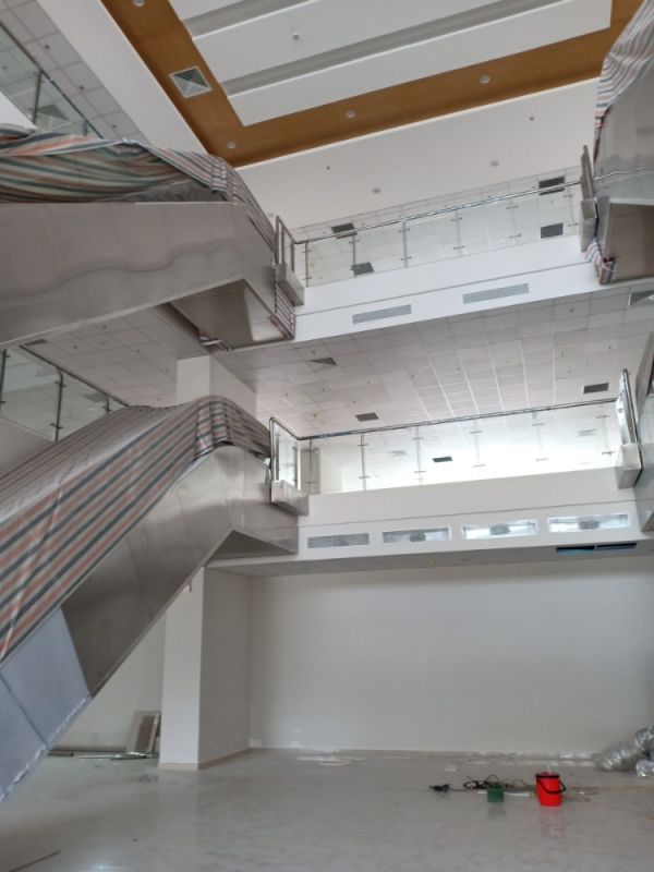 Thi công Lan can cầu thang kính inox 145m tại nhà máy AOMAGA Bắc Ninh