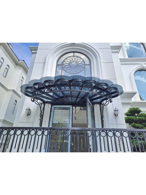 Thi công Mái kính sắt nghệ thuật 9.5m2 uốn vòm tại Nhật Tân, Tây Hồ