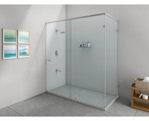 Vách kính nhà tắm trượt góc HD1140